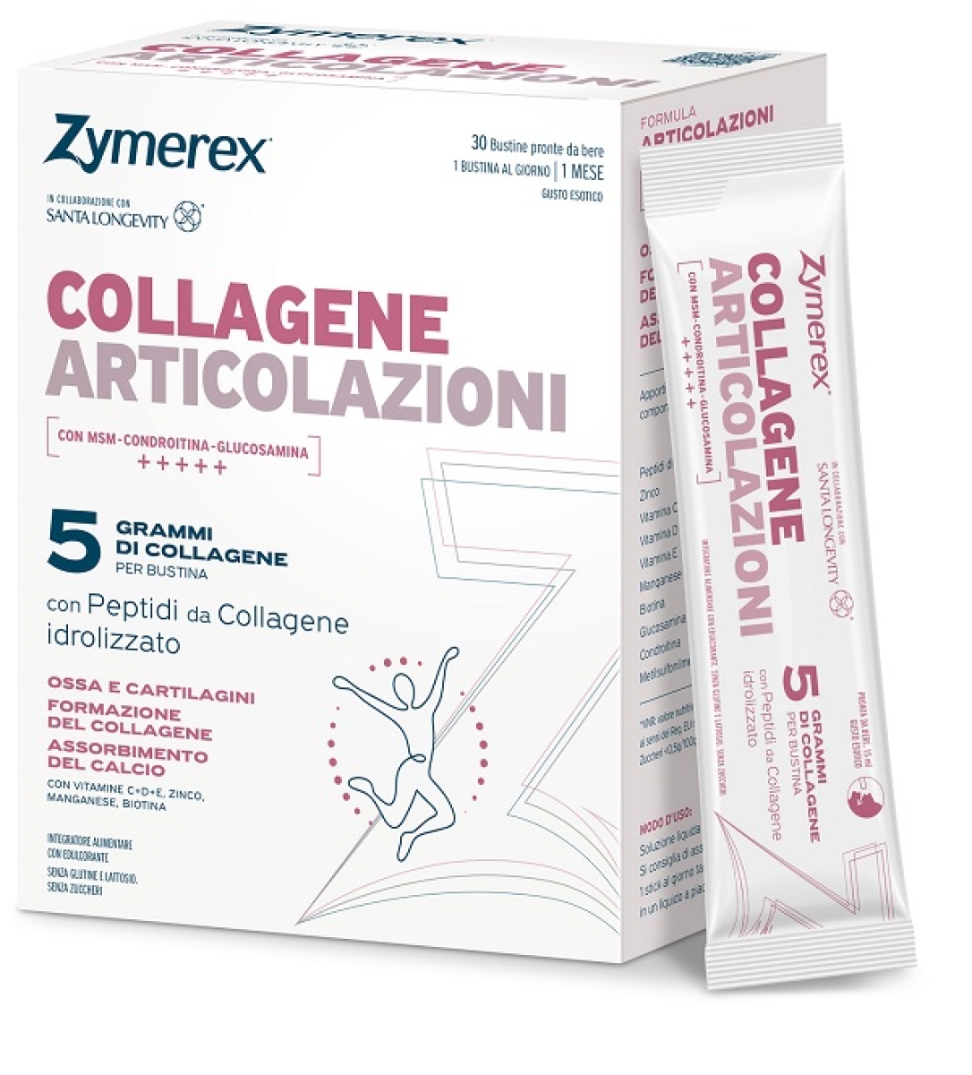 Trova Offerte di Zymerex collagene articolazioni integratore per il benessere delle cartilagini e delle ossa 30 bustine da bere e compra online