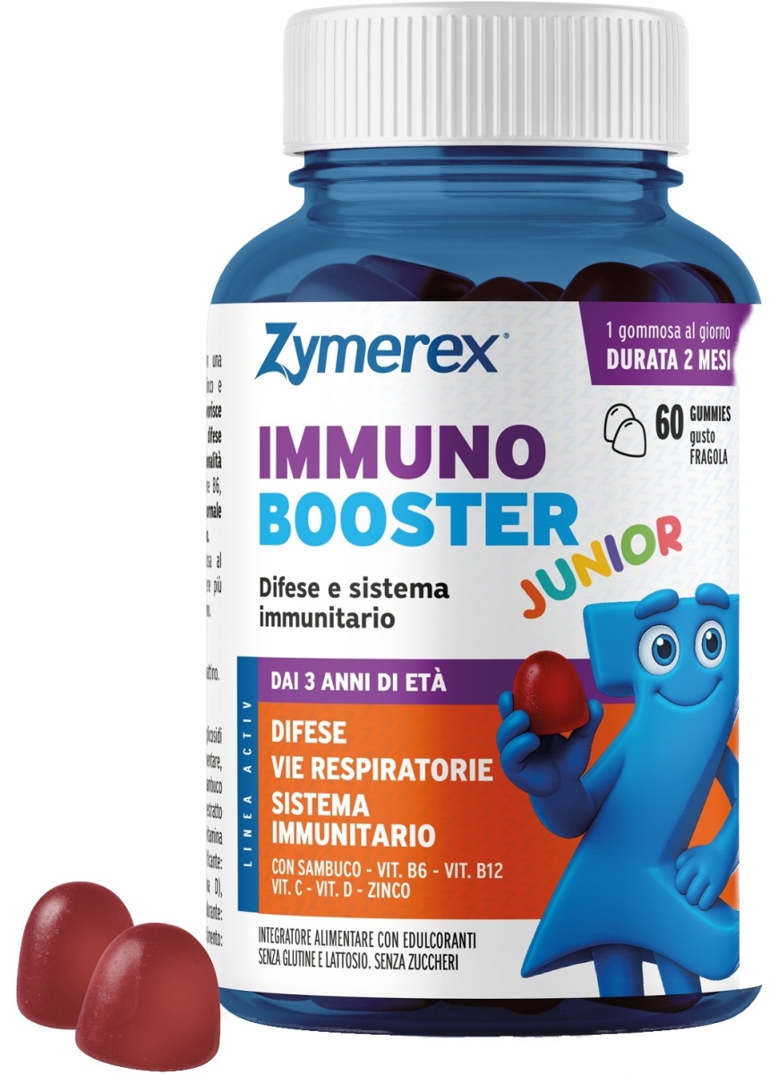Trova Offerte di Zymerex immuno booster junior 60 gummies gusto fragola senza zuccheri con edulcoranti senza glutine senza lattosio e compra online