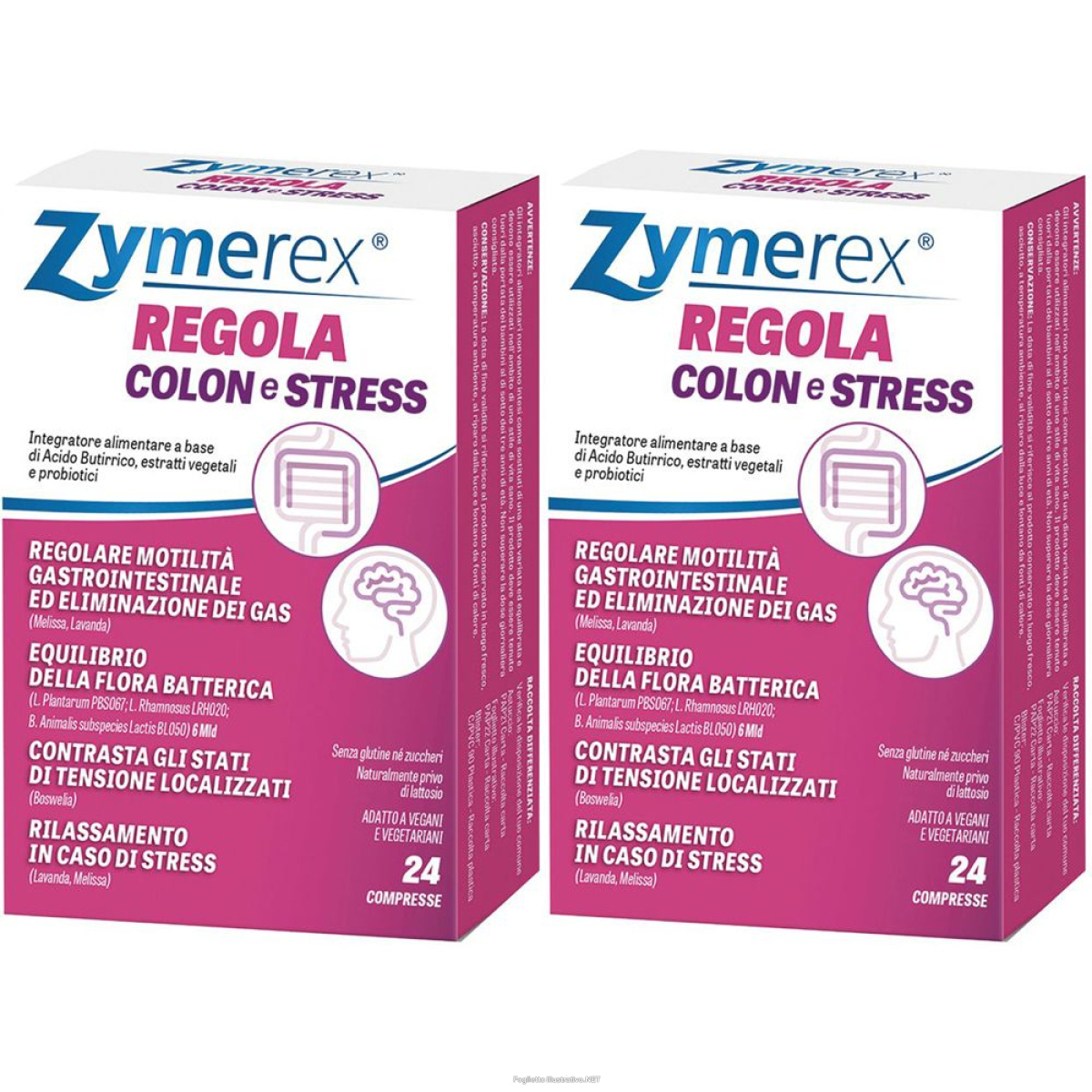 Trova Offerte di zymerex regola colon e stress set da 2 2x24 g compresse e compra online