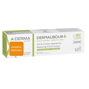 A-derma dermalibour+ cica crema ristrutturante - crema purificante per pelle irritata di tutta la famiglia - 50 ml - offerta speciale