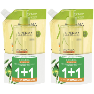 Cerca Offerte di a-derma exomega control olio lavante emolliente + ricarica set da 2 2x e acquista online