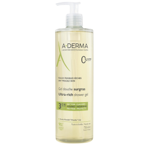 A-derma surgras doccia gel ad azione protettiva e lenitiva per pelle secca 750 ml