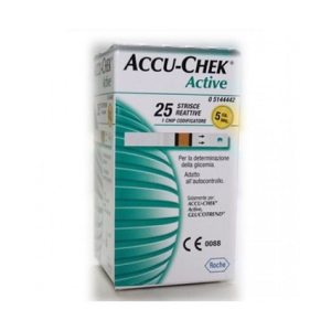 accu-chek active strips 25 pezzi bugiardino cod: 935677245 