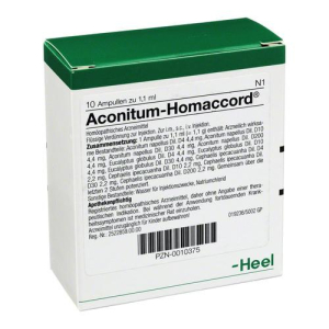 aconitum homac 10f 1,1ml heel bugiardino cod: 909469165 