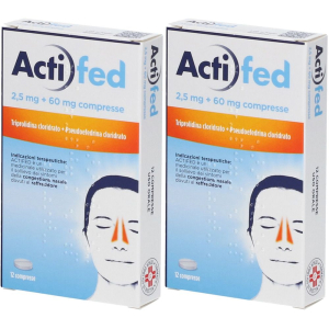 Cerca Offerte di actifed 2,5 mg + 60 compresse set da 2 2x12 pz compresse e acquista online