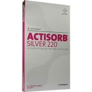 actisorb silv 220 10,5x19 10 pezzi bugiardino cod: 912664315 