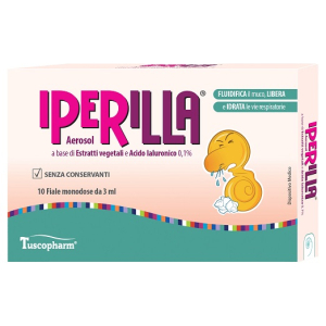 Aerosol iperilla 10 fiale monodose da 3 ml a base di estratti vegetali e acido ialuronico 0,1%