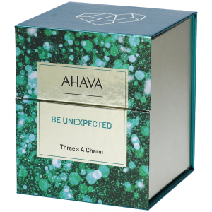 Ahava cofanetto three's a charm crema 40 ml + lozione 40 ml + gel doccia 40 ml travel size