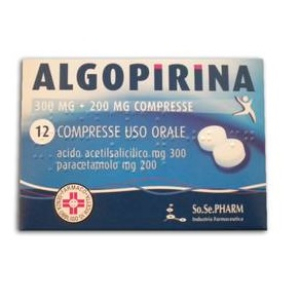 algopirina 12 compresse 300mg+200mg bugiardino cod: 029047014 