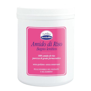 Amido di riso 200 g - polvere lenitiva per bagnetto e detergenza delicata della pelle sensibile