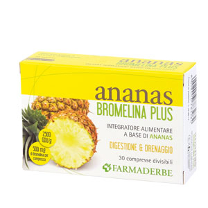 ananas bromelina plus farmaderbe 30 compresse bugiardino cod: 971753797 