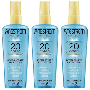 Cerca Offerte di angstrom protect acqua solare protettiva spf 20 3x140 ml soluzione e acquista online