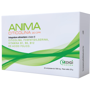 Anima citicolina integratore per supporto alla funzione cognitiva e al sistema nervoso 20 compresse