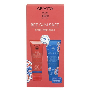 Apivita bee sun safe beach essentials hydra fresh viso/corpo spf50 100ml + doposole 100ml apivita