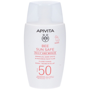 Apivita bee sun safe daily age repair spf50 crema fluida sottile per rughe e macchie 50 ml