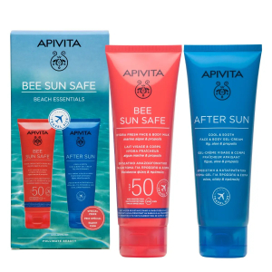 Apivita bee sun safe promo beach essentials travel size protezione 100 ml + doposole travel 100 ml