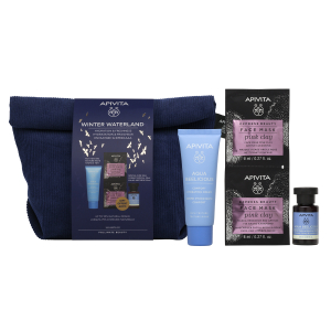 Apivita cofanetto aqua beelicious crema comfort idratante 40ml + tonico idratante 20ml + maschera argilla rosa 2x8ml - linea aqua beelicious