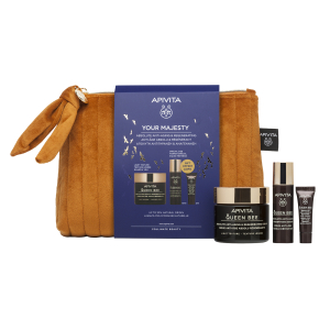 Apivita cofanetto queen bee crema anti-età assoluta texture leggera + siero anti-età assoluto 10ml + contorno occhi 2ml - linea queen bee