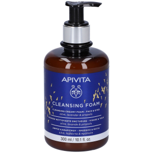 Apivita mousse detergente viso all' oliva lavanda e propoli limited edition 300ml 881n