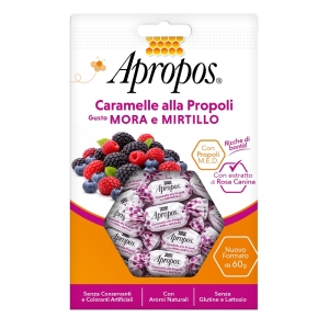 Cerca Offerte di Apropos caramelle propoli mora e mirtillo per benessere gola 60g e acquista online