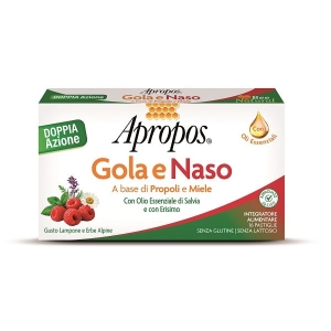 Cerca Offerte di Apropos gola e naso integratore doppia azione con oli essenziali gusto lampone e erbe alpine 16 pastiglie e acquista online