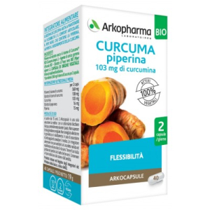 arkocps curcuma+pip bio 130 capsule bugiardino cod: 976864278 