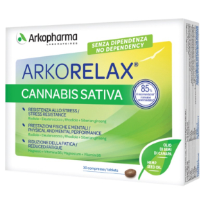 arkorelax cannabis sativa30 compresse bugiardino cod: 982754020 