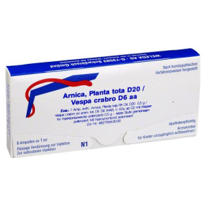 arnica pt d20/vesp d6 8f 1ml bugiardino cod: 800130635 