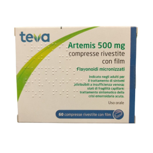 Cerca Offerte di artemis 500mg trattamento dei sintomi di insuficienza venosa e crisi emorroidaria acuta 60 compresse e acquista online