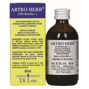 artro herb s 40 betulla 50ml bugiardino cod: 924276254 