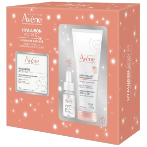 Avène hyaluron activ b3 routine anti-età cofanetto con crema rigenerante 50ml + siero rimpolpante 10ml in omaggio + gel micellare struccante 100ml in