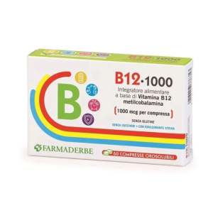 B12-1000 integratore energizzante e per il benessere del sistema nervoso e immunitario 60 compresse orosolubili