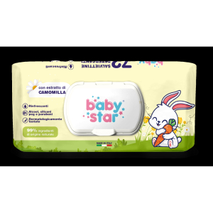 Baby star salviette detergenti con estratto di camomilla 72 salviette