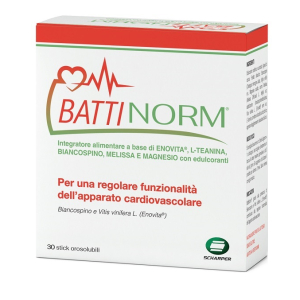 Battinorm integratore per la funzionalità dell'apparato cardiovascolare 30 stick orosolubili