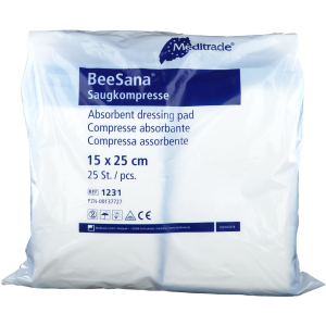 Trova Offerte di beesana® compressa assorbente, non sterile, 15 x 25 cm, 1 confezione = e compra online