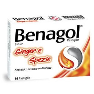 benagol 16 pastiglie ginger e spezie bugiardino cod: 016242226 
