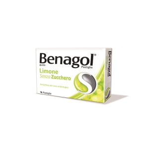 benagol 16 pastiglie limone senza zucchero bugiardino cod: 016242214 