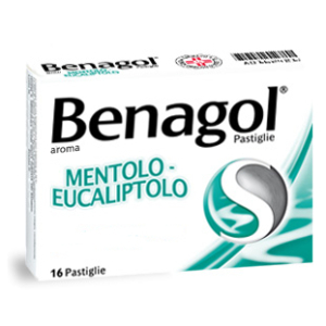 benagol 16 pastiglie mentolo eucalipto bugiardino cod: 016242188 