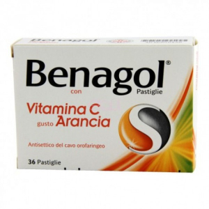 benagol vitamina c 36 pastiglie gusto arancia bugiardino cod: 016242152 