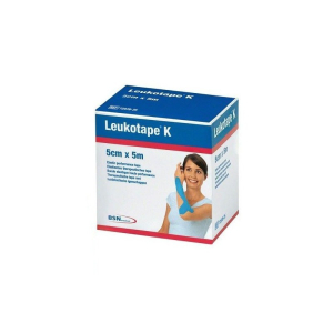 Benda adesiva actimove leukotape k taping fisioterapico larghezza 5 cm lunghezza 5 m colore rosso in rotolo
