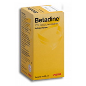 betadine soluzione cutanea fl 50ml 10% bugiardino cod: 023907177 