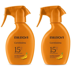 Trova Offerte di bilboa carotissima crema solare trigger spf 15 con beta carotene 2x250 e compra online