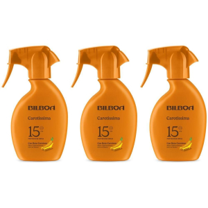 Trova Offerte di bilboa carotissima crema solare trigger spf 15 con beta carotene 3x250 e compra online