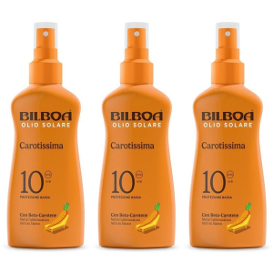 Trova Offerte di bilboa carotissima olio solare spray spf 10 con beta carotene 3x200 ml e compra online