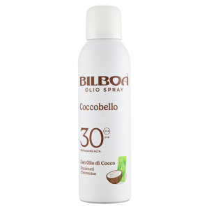 Bilboa coconut glow olio spray solare multiposizione spf30 150ml bilboa