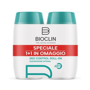 Bioclin deo control roll on deodorante ipersudorazione bipack, 2 x 50ml