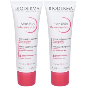 Trova Offerte di bioderma sensibio defensive rich crema lenitiva ricca 2x40 ml e compra online