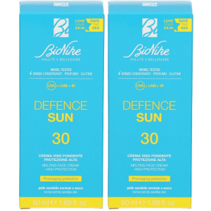 Trova Offerte di bionike defence sun crema viso fondente spf 30 set da 2 2x50 ml e compra online