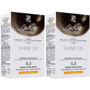 Trova Offerte di bionike shine on 5.3 castano chiaro dorato set da 2 2x50 ml tintura e compra online