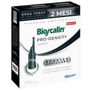 Bioscalin pro density fiale anticaduta uomo - trattamento rinforzante capelli per uomo - 16 fiale - due mesi di trattamento
